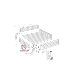 SPONDA LATERALE Destra COMPLETA APE 50 CM0314017 originale piaggio