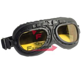 704V-A06-01A OCCHIALI VINTAGE NERO LENTE GIALLA