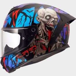 CASCO LS2 FF820 RAPID III ZOMBIE II NERO ROSSO BLU MISURA L