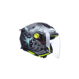 CASCO LS2 OF622 FUNNY II SCRIBBLE -L- GRIGIO/BLU