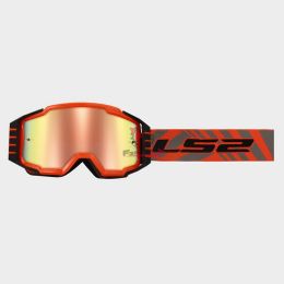 OCCHIALI LS2 CHARGER PRO GOGGLE ARANCIO CON VISIERA IRIDIUM