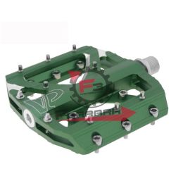 PEDALI FREERIDER VERDE ALLUMINIO CP