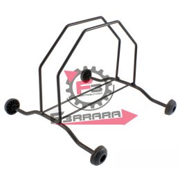 CARRELLO REGGICICLO CON ROTELLE NERO